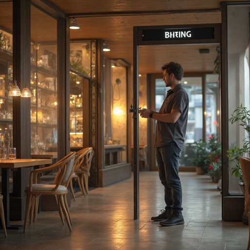 Torniquetes en lobby corporativo